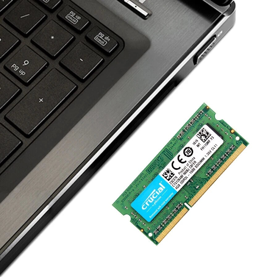 8GB Crucial DDR3L SODIMM Laptop Memory - 1600MHz, 1.35V