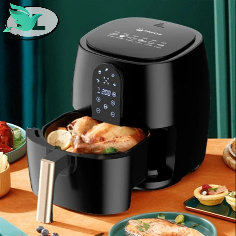 Efficient 1350W Air Fryer | 4.5-6L Capacity | Touch Screen | Three-dimensional Heating