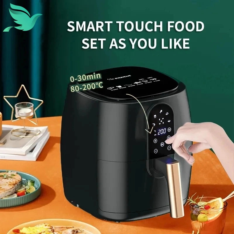 Efficient 1350W Air Fryer | 4.5-6L Capacity | Touch Screen | Three-dimensional Heating