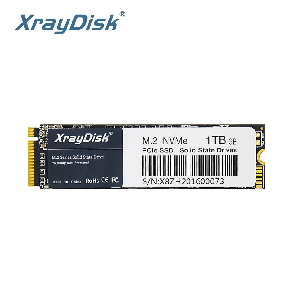 XrayDisk NVMe SSD PCIe Gen3x4 & 4x4 128GB-1TB for Laptop/Desktop - Fast, Efficient, Reliable!