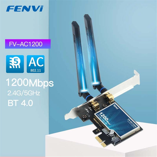 Upgrade Your Internet Speed with FENVI 1200Mbps WiFi Card - Dual Band, Bluetooth 4.0 - Win7/10/11