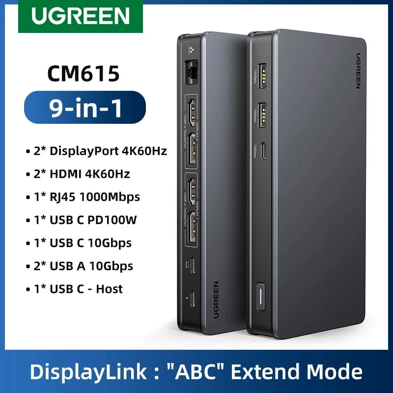 Upgrade Your Laptop with UGREEN's 9-in-1 Docking Station - 4K Display, Fast Charging and More!