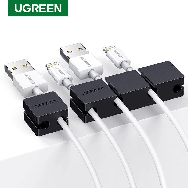 Organize Your Desk with Ugreen Cable Clips - Flexible & Durable Silicone Cable Management