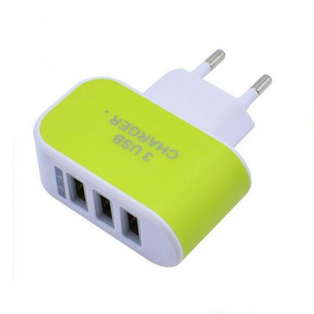 Phone USB Charger | Portable Wall 3-Ports Adapter for Cell Phones | Swiftwintek