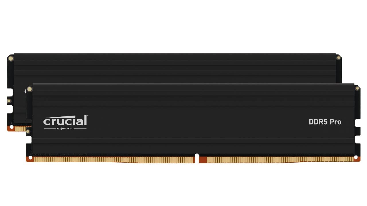 Crucial Pro RAM DDR5 32GB (2x16GB) - 6000MHz CL36, OC Edition - Intel XMP 3.0, Desktop Memory (PC) - CP2K48G56C46U5