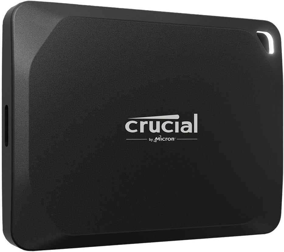 Crucial X10 Pro 1TB Portable External SSD, Up to 2100MB/s Read Speed and 2000MB/s Write Speed, PC/Mac, IP55 Water and Dust Resistant, External Solid State Drives, USB C 3.2 - CT1000X10PROSSD902