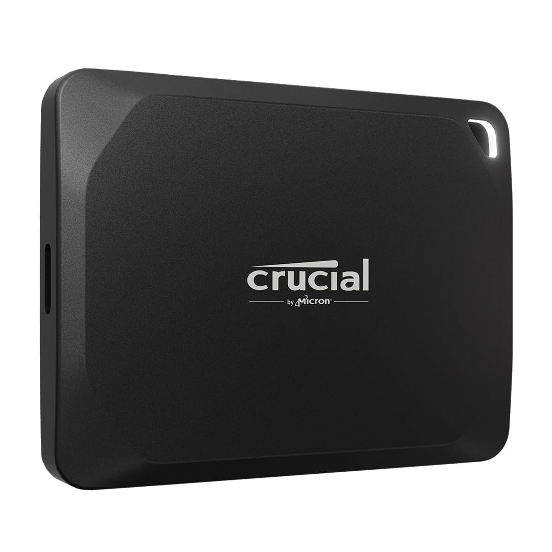 Crucial X10 Pro 1TB Portable External SSD, Up to 2100MB/s Read Speed and 2000MB/s Write Speed, PC/Mac, IP55 Water and Dust Resistant, External Solid State Drives, USB C 3.2 - CT1000X10PROSSD902