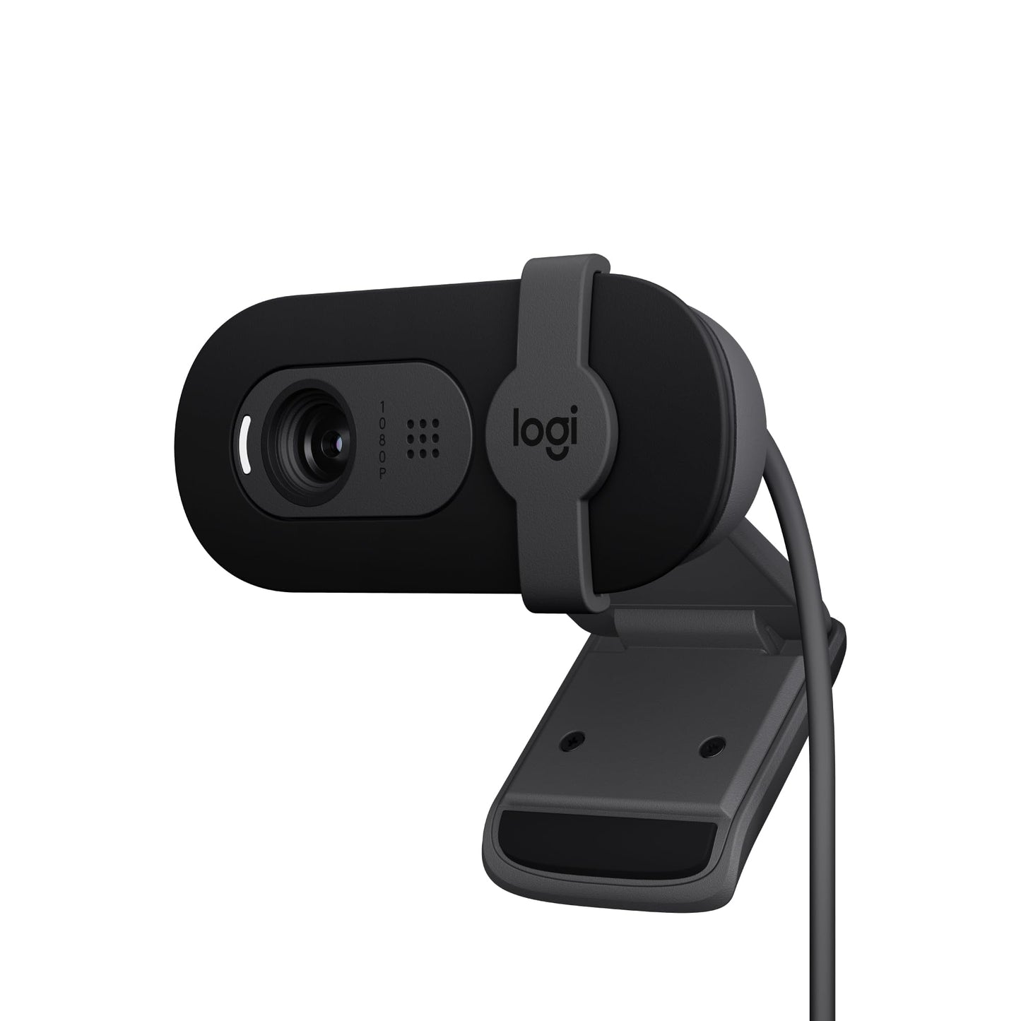 Logitech Brio 100 Full HD Webcam for Meetings and Streaming, Auto Light Balance, Built-in Microphone, Privacy Protection, USB-A, for Microsoft Teams, Google Meet, Zoom and more - Graphite