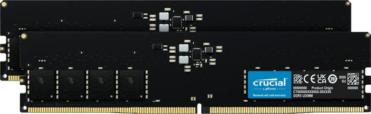 Crucial RAM 32GB Kit (2x16GB) | DDR5 5600MHz (5200MHz or 4800MHz) | Desktop Memory - CT2K16G56C46U5