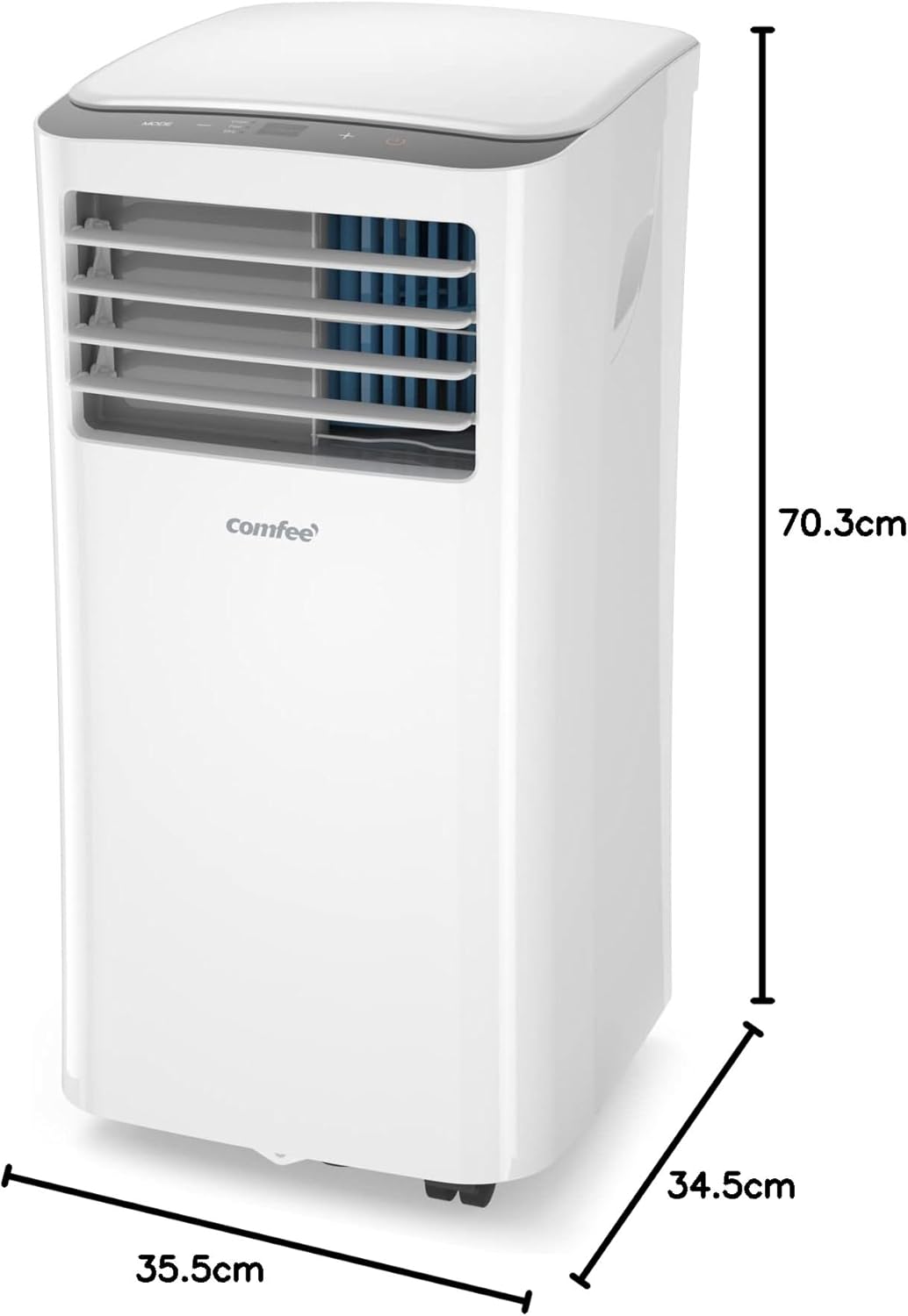 Comfee Portable Air Conditioner MPPH-09CRN7, 1280 W, 230 V, White - 35.5 x 34.5 x 70.3 cm