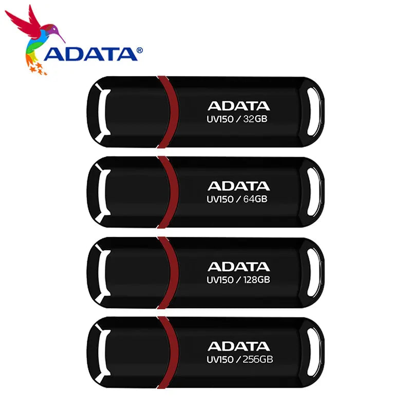 ADATA UV150 High-Speed USB 3.2 Flash Drive - 256GB, 128GB, 64GB, 32GB Portable Memory for Desktop and Laptop