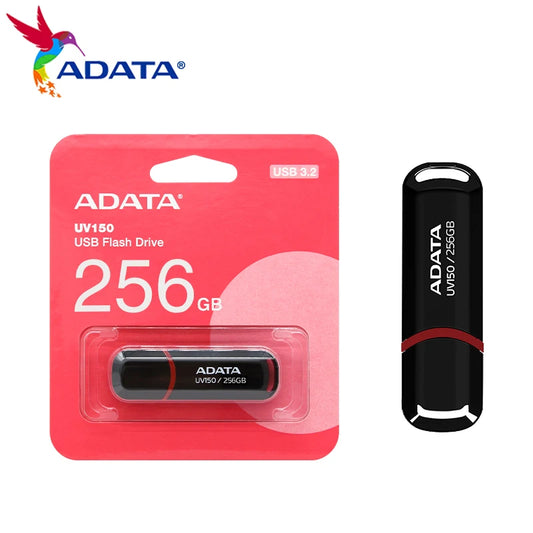 ADATA UV150 High-Speed USB 3.2 Flash Drive - 256GB, 128GB, 64GB, 32GB Portable Memory for Desktop and Laptop