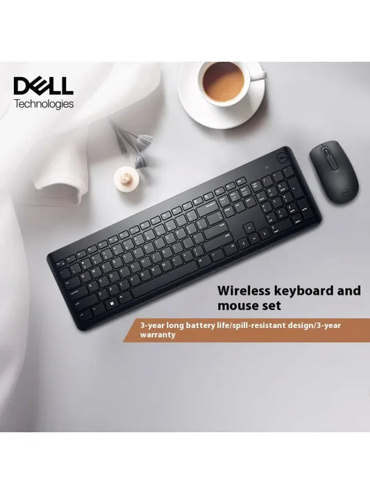 Dell KM3322W Wireless Keyboard and Mouse Combo for Laptops - Black USB Peripheral