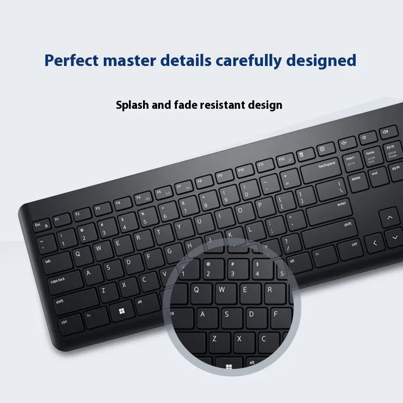 Dell KM3322W Wireless Keyboard and Mouse Combo for Laptops - Black USB Peripheral