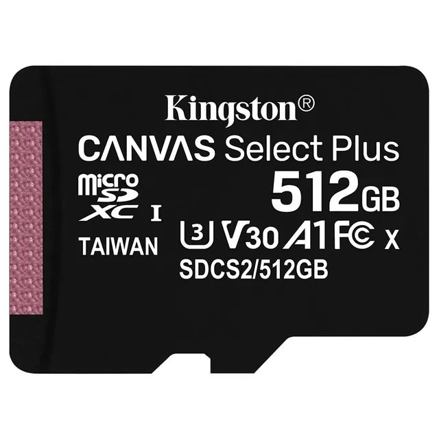 Kingston Canvas Select Plus MicroSD Card - High-Speed 128GB, 256GB, 512GB with 100MB/s Read Speeds and A1 Performance