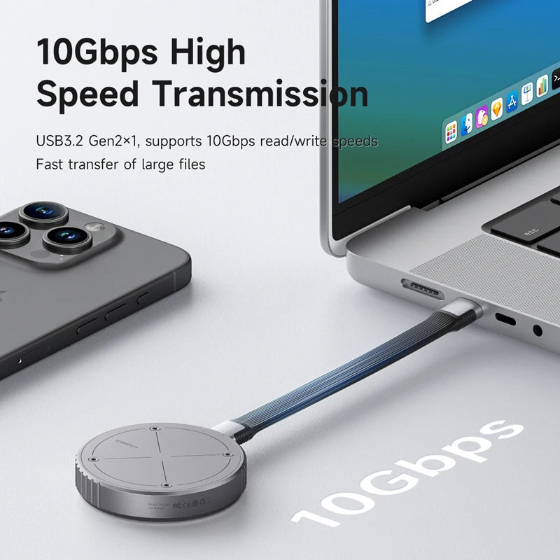 Hagibis MagSafe-Compatible NVMe SSD Enclosure for iPhone 16 Pro Max & MacBook