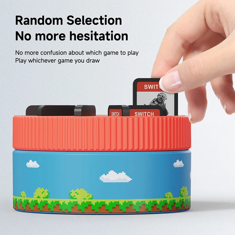 Hagibis 360° Rotating Game Card Organizer with 10 Slots - Fun & Creative Storage Solution for Nintendo Switch/Lite/OLED