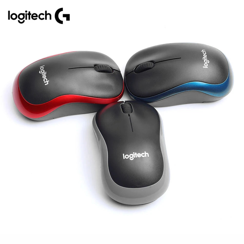 Logitech M185 Silent Wireless Optical Mouse - 2.4 GHz, 1000 DPI, 3 Buttons for Office & PC/Laptop Use