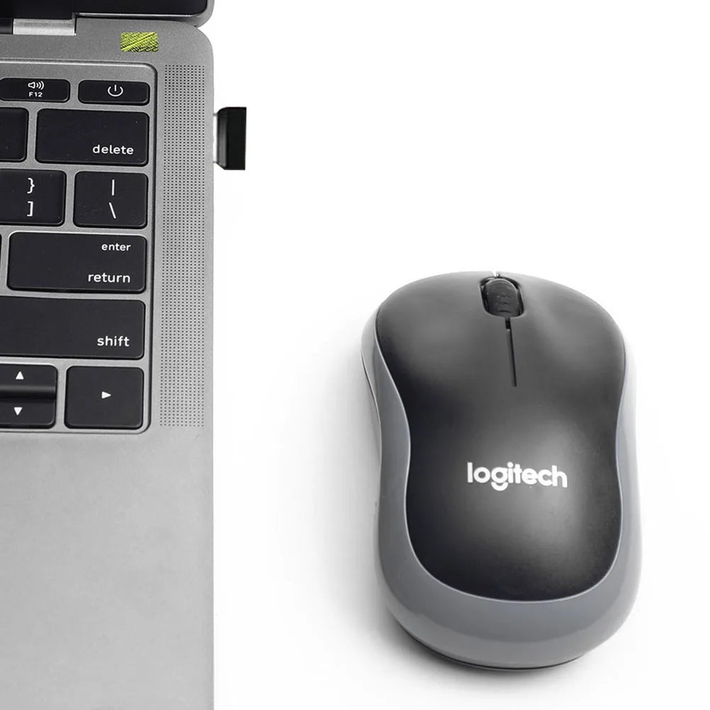 Logitech M185 Silent Wireless Optical Mouse - 2.4 GHz, 1000 DPI, 3 Buttons for Office & PC/Laptop Use