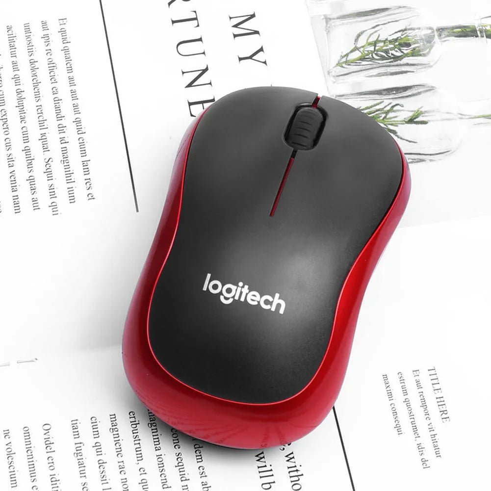 Logitech M185 Silent Wireless Optical Mouse - 2.4 GHz, 1000 DPI, 3 Buttons for Office & PC/Laptop Use