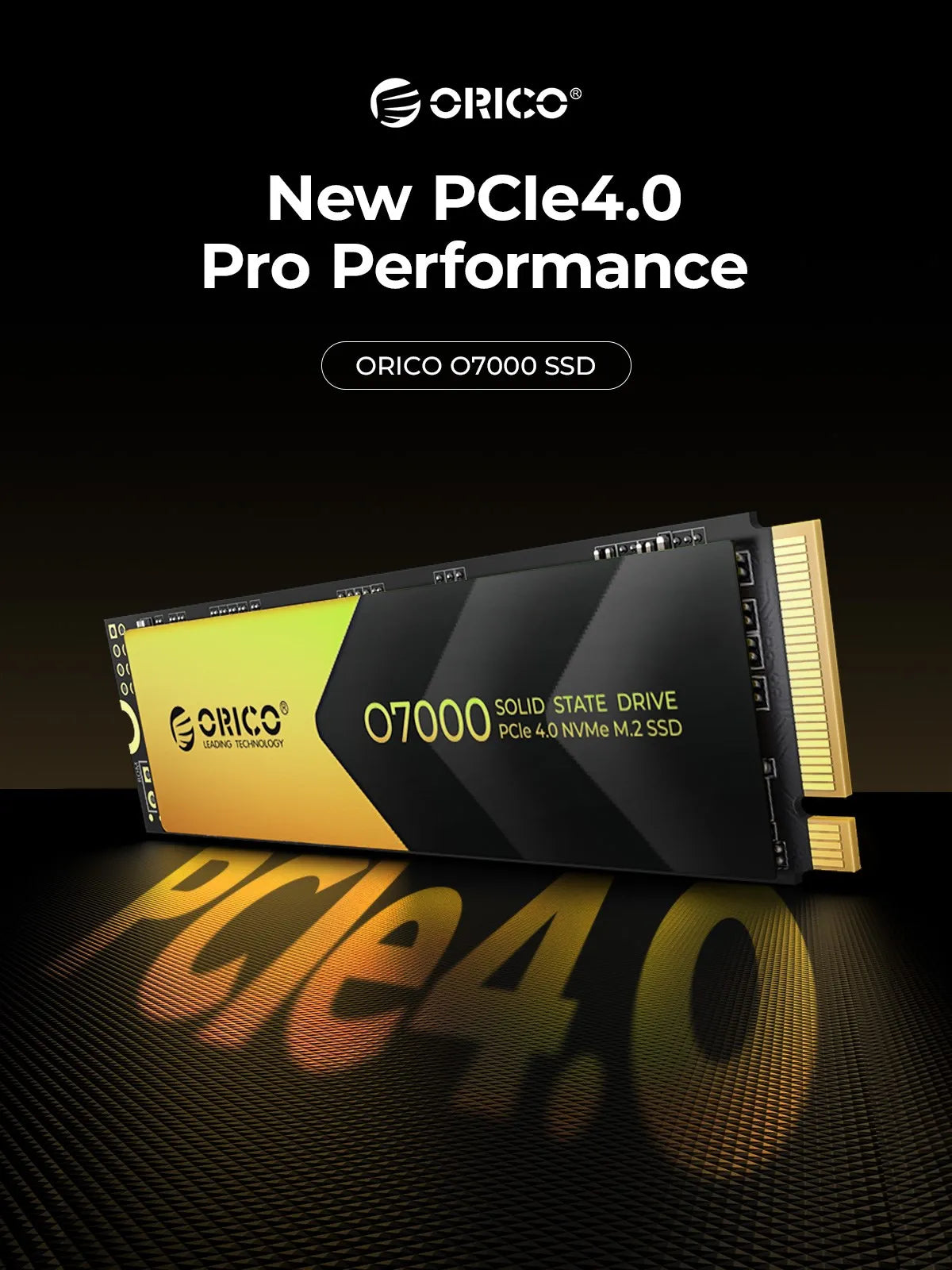 ORICO O7000 PCIe 4.0 M.2 NVMe SSD mit Kühlweste – internes Hochgeschwindigkeits-Solid-State-Laufwerk für Gamer und Entwickler