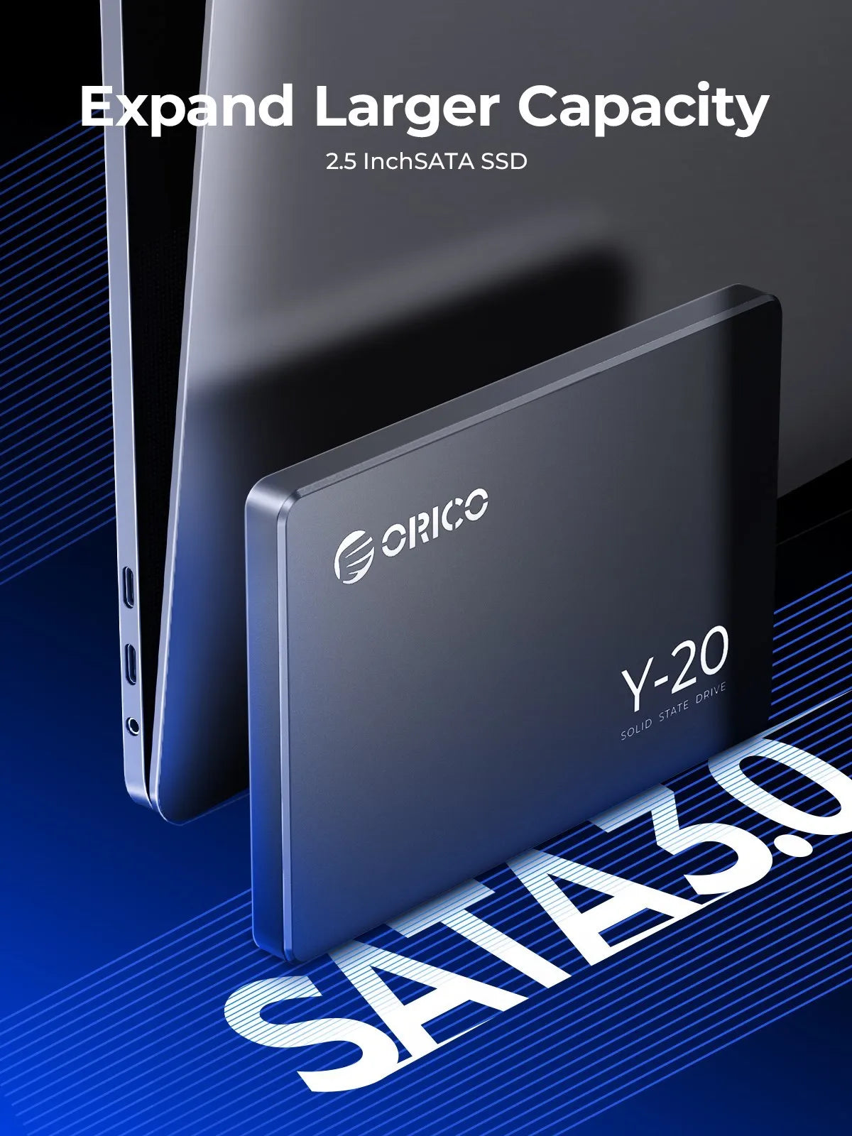 ORICO Y20 2.5" SATA III Internal SSD - High-Speed Solid State Drive Options: 128GB, 256GB, 512GB for DIY Enthusiasts