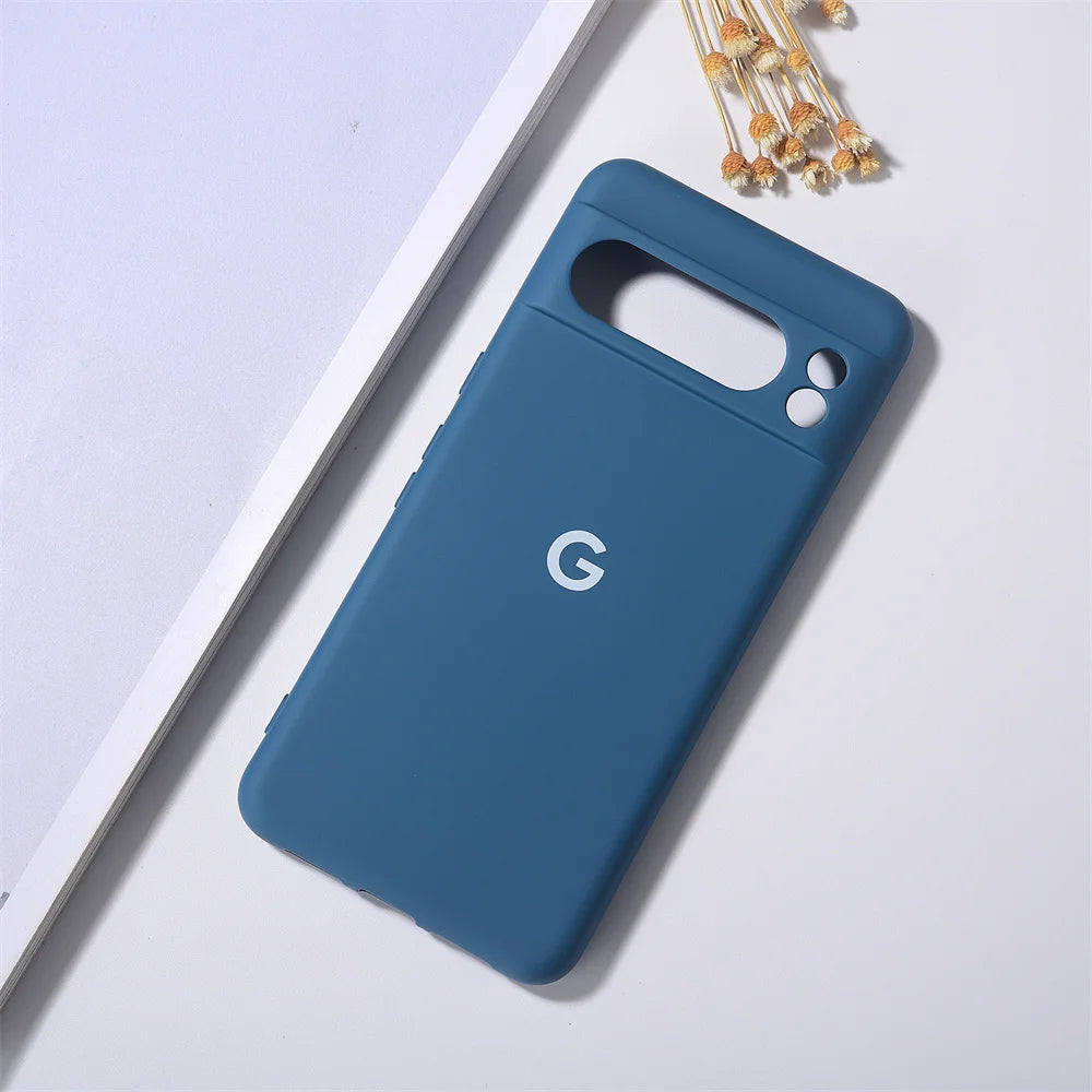 Google Pixel 8 Pro Liquid Silicone TPU Protective Case - Shockproof Soft Back Cover for Pixel 8 & 8A