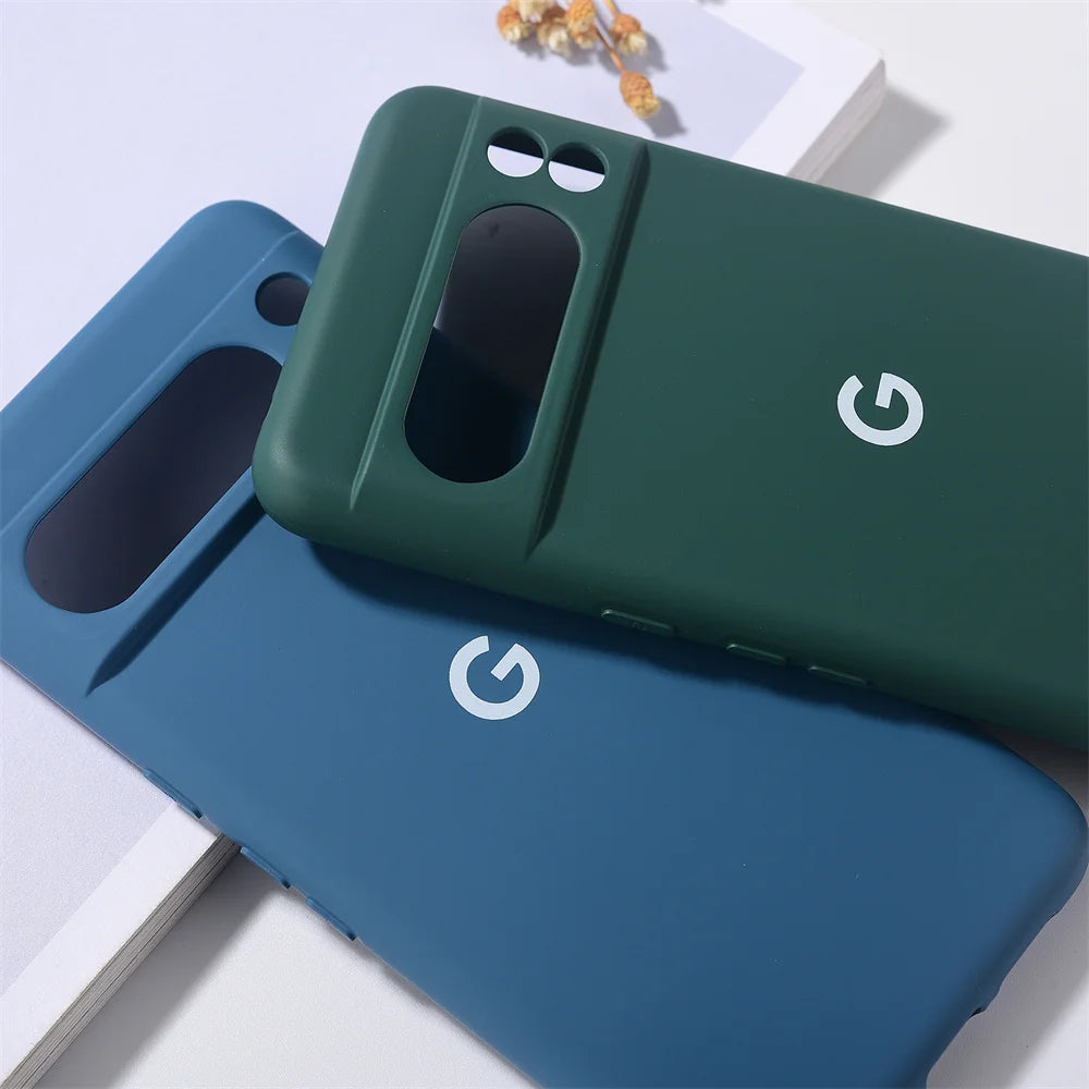 Google Pixel 8 Pro Liquid Silicone TPU Protective Case - Shockproof Soft Back Cover for Pixel 8 & 8A