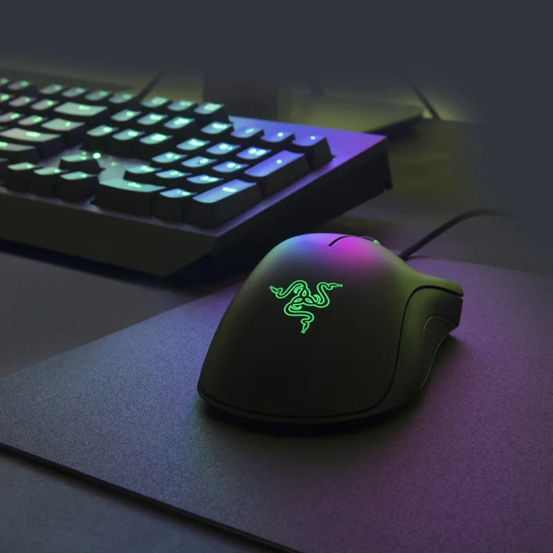 Razer BlackWidow Green Backlit Mechanical Keyboard and DeathAdder Essential Gaming Mouse Combo