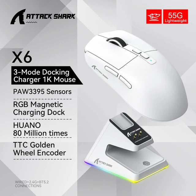 X6 Tri-Mode Magnetic Charging - Bluetooth Wireless Mouse