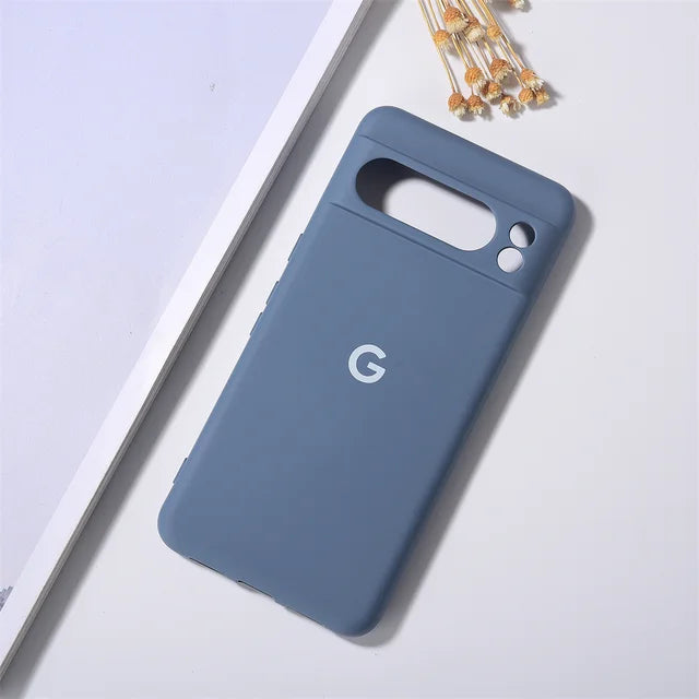 Google Pixel 8 Pro Liquid Silicone TPU Protective Case - Shockproof Soft Back Cover for Pixel 8 & 8A