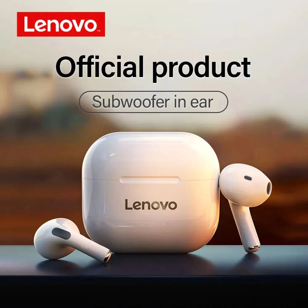 Lenovo LP40 Bluetooth Earphones 5.0 TWS, Immersive Sound, Touch Control, Long Standby & Mic