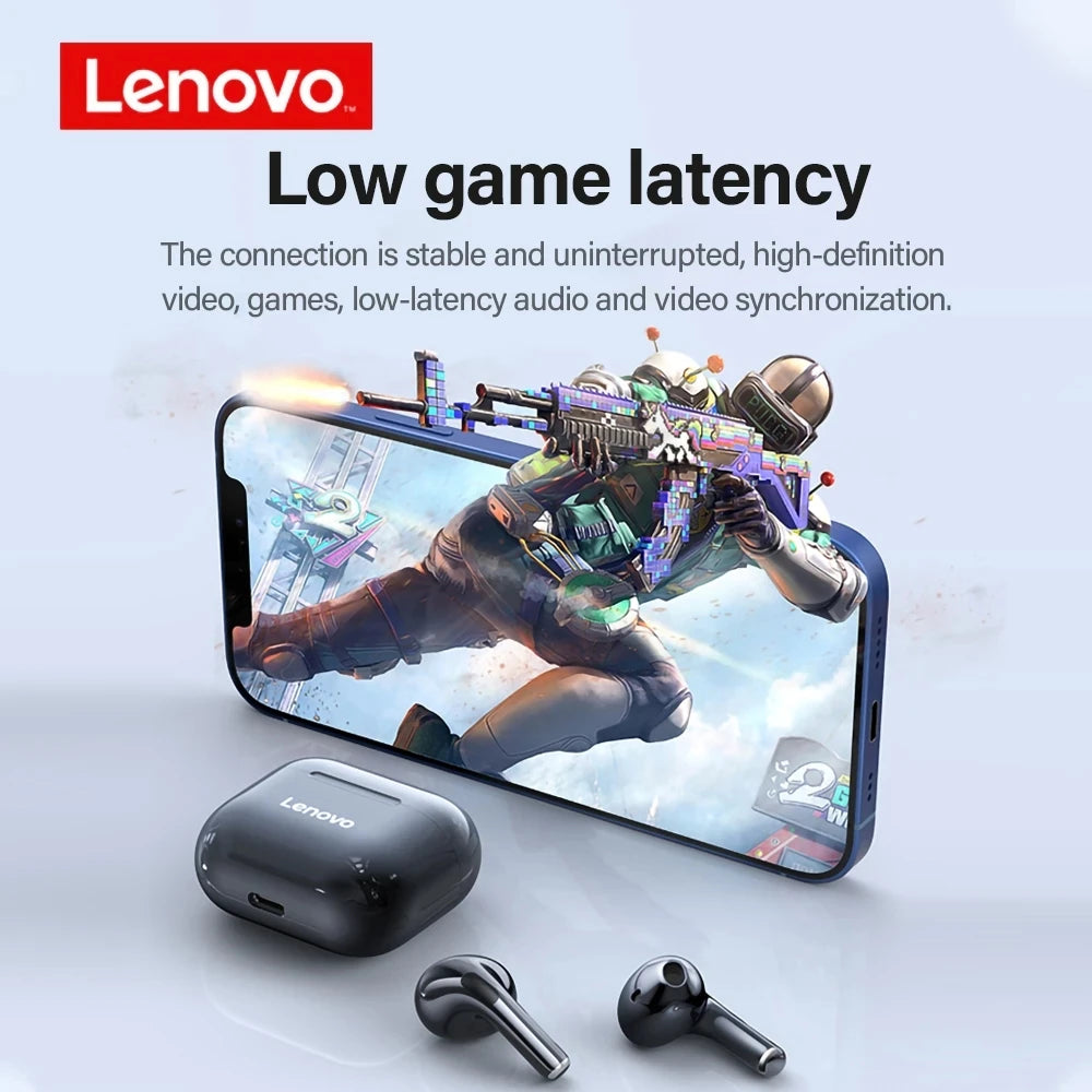 Lenovo LP40 Bluetooth Earphones 5.0 TWS, Immersive Sound, Touch Control, Long Standby & Mic