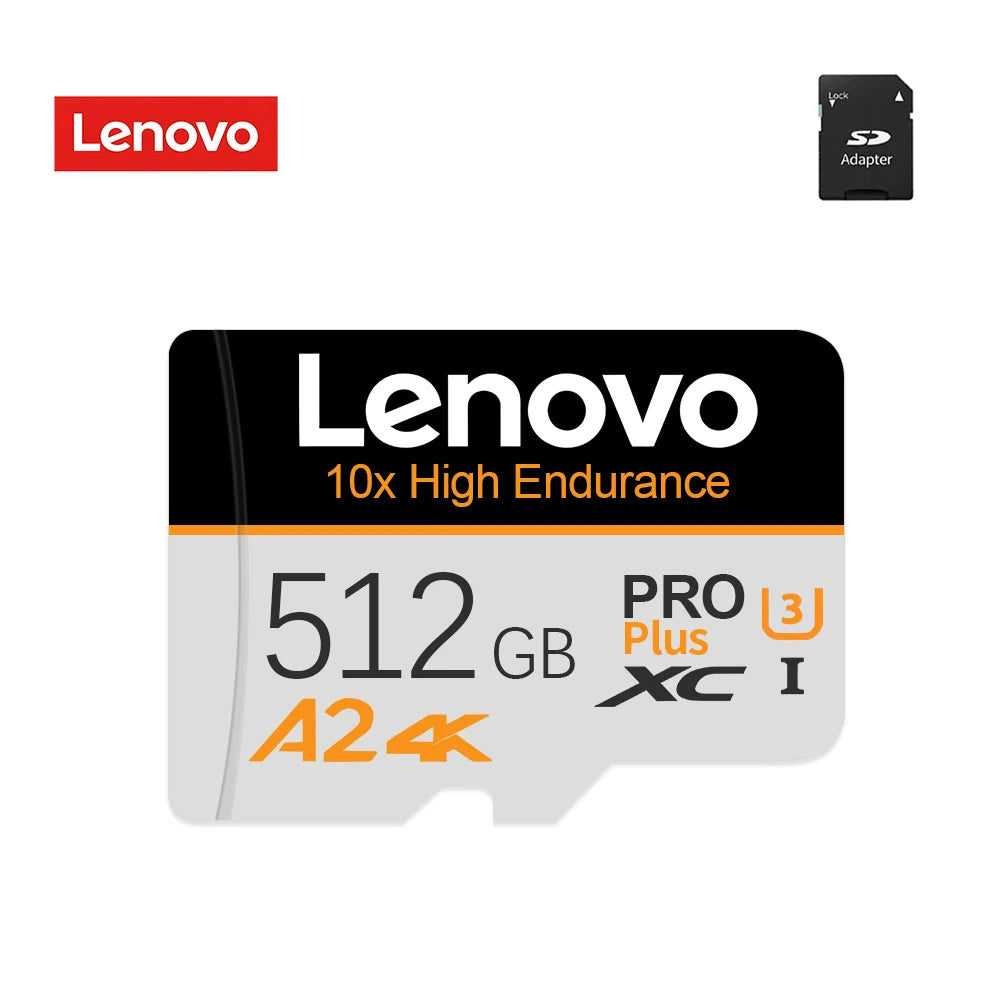 Lenovo Micro SD Card (UHS-I U3 A2) - 2TB, 1TB, 256GB, 128GB for Phones, PCs, Huawei & Lenovo Devices