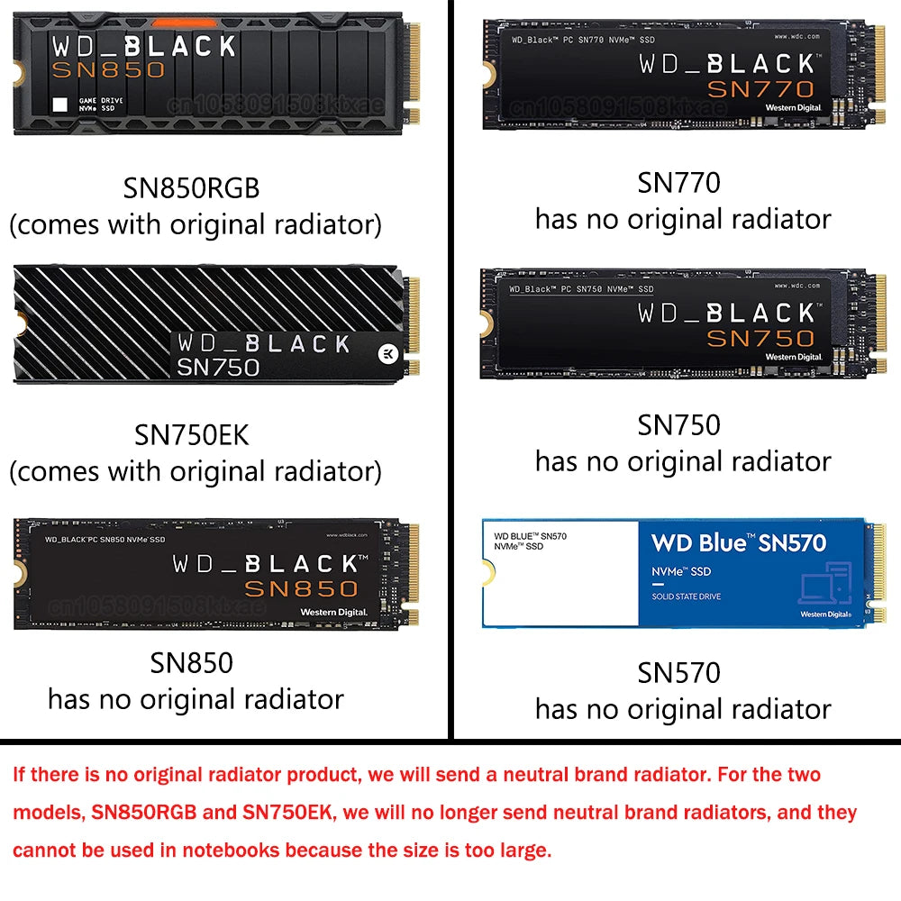 WD BLACK SN850 SN770 SN750 SN570 M.2 NVMe SSD for Gaming