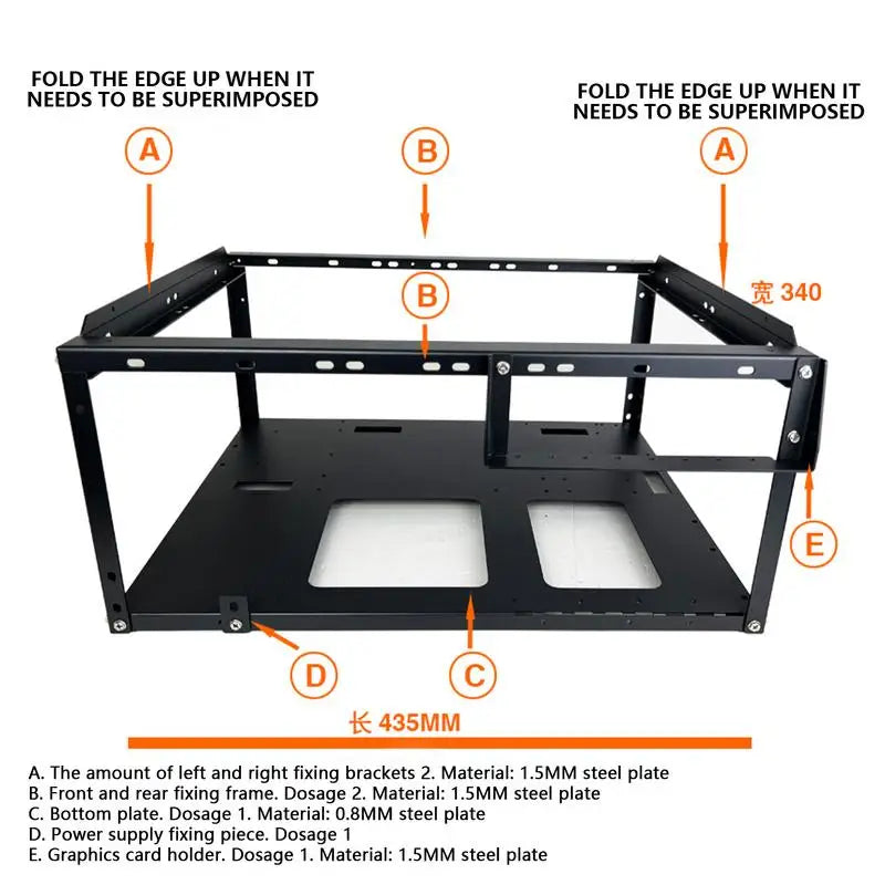 Bastidor de aluminio para placa base DIY