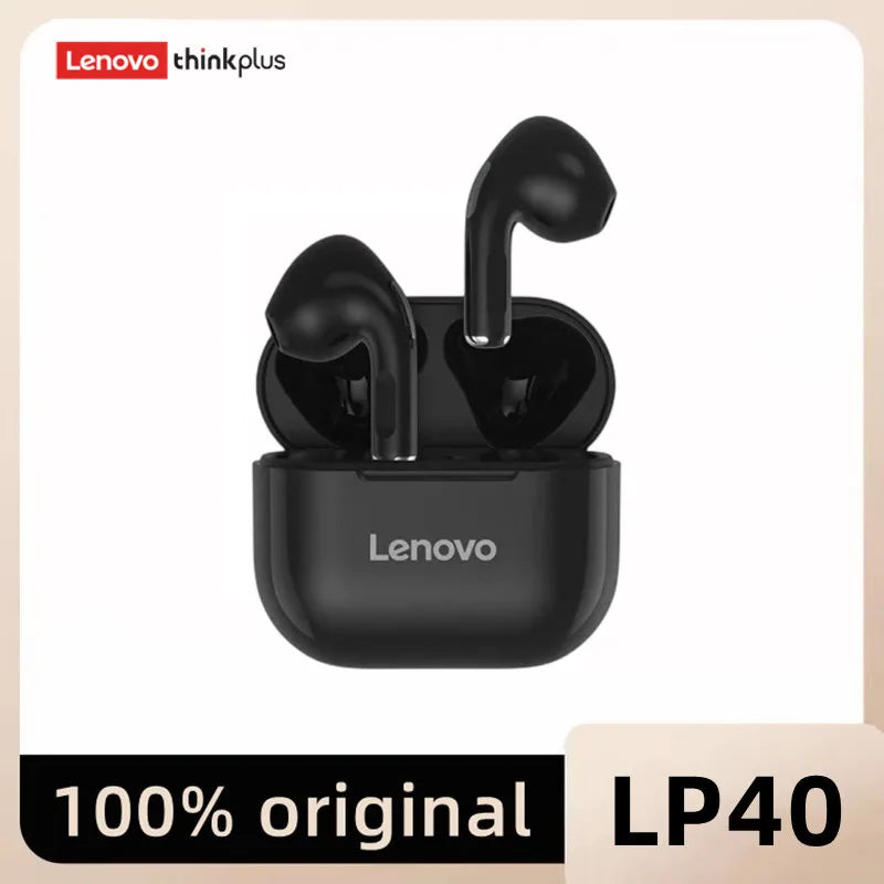 Lenovo LP40 Bluetooth Earphones 5.0 TWS, Immersive Sound, Touch Control, Long Standby & Mic