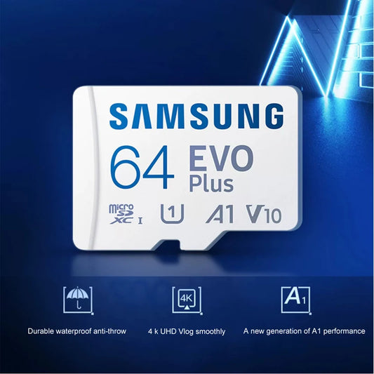 SAMSUNG EVO Plus MicroSD Memory Card - 64GB, 128GB, 256GB, 512GB UHS-I Class 10 with Read Speed up to 130MB/s