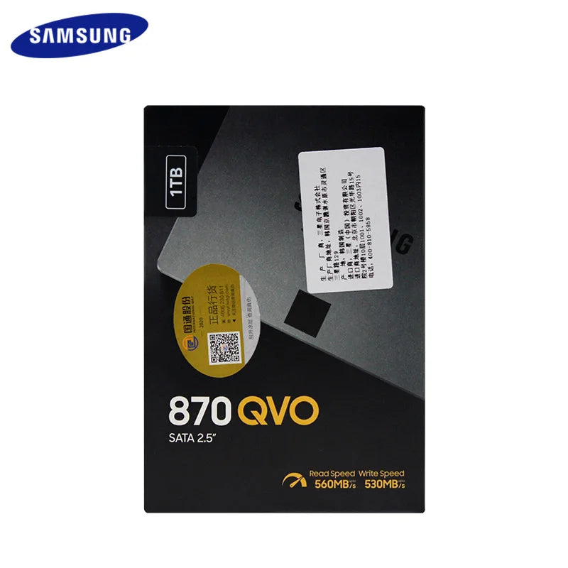 Samsung 870 QVO 2TB SATA SSD - 2.5-Inch Storage Solution