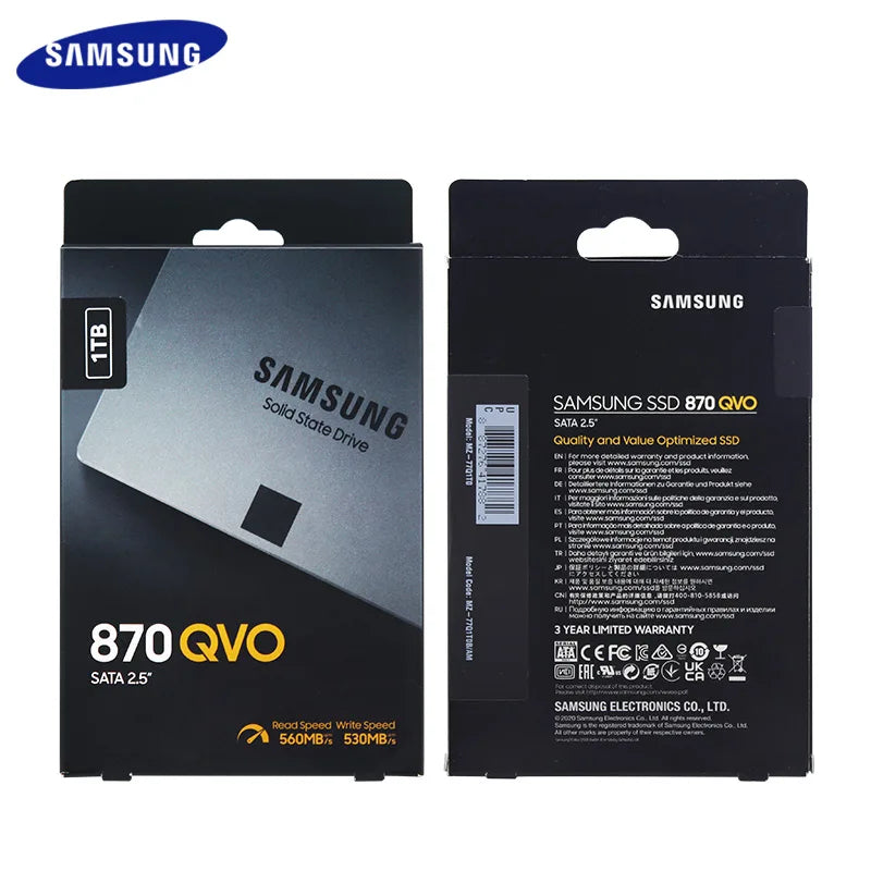 Samsung 870 QVO 2TB SATA SSD - 2.5-Inch Storage Solution