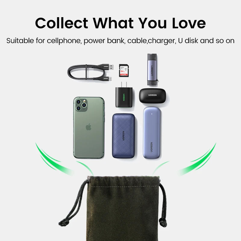 UGREEN Power Bank Case Phone Pouch USB Storage Bag