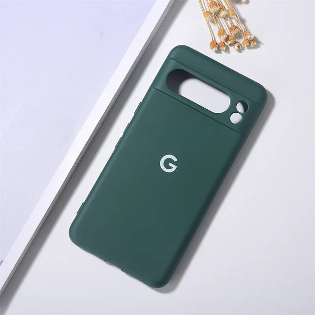 Google Pixel 8 Pro Liquid Silicone TPU Protective Case - Shockproof Soft Back Cover for Pixel 8 & 8A