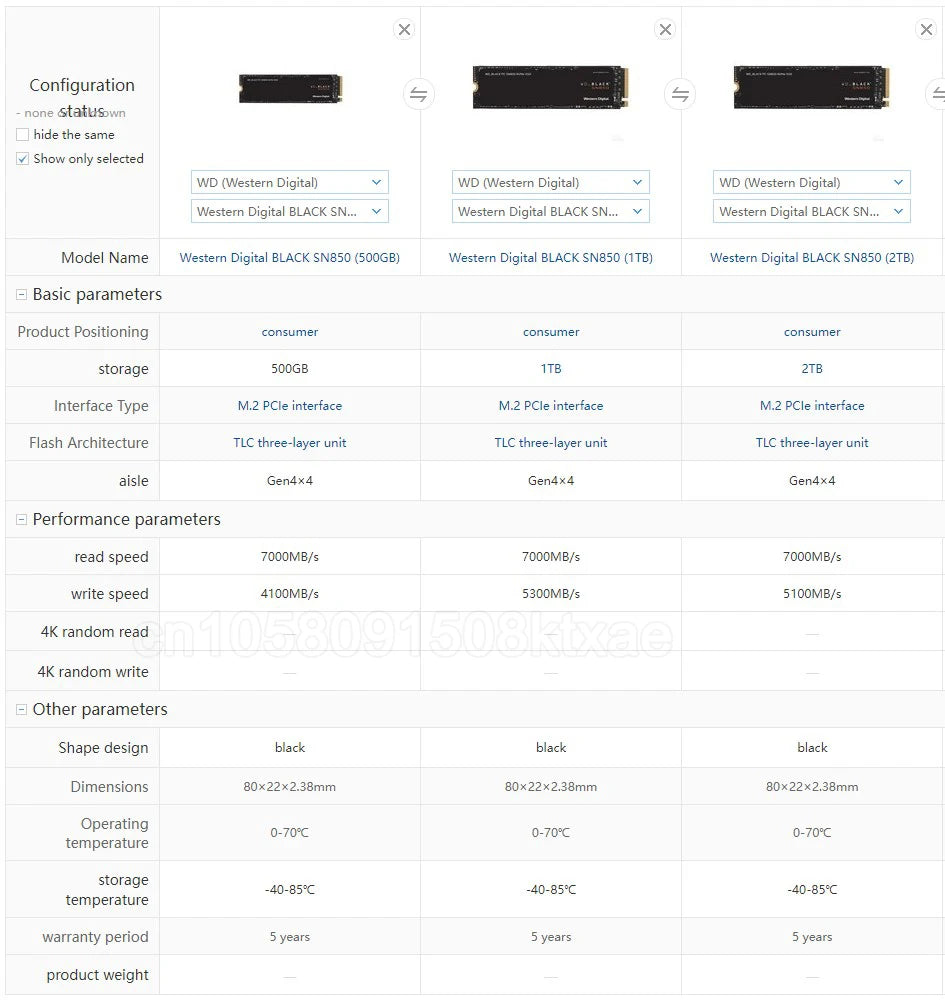 WD BLACK SN850 SN770 SN750 SN570 M.2 NVMe SSD for Gaming