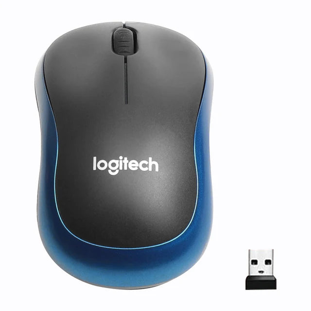 Logitech M185 Silent Wireless Optical Mouse - 2.4 GHz, 1000 DPI, 3 Buttons for Office & PC/Laptop Use