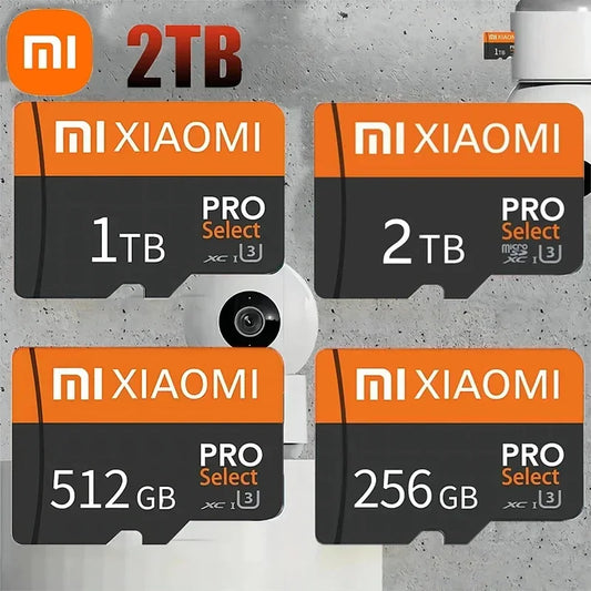 Xiaomi 2TB Micro SD Card - High-Speed 128GB to 1TB Storage, 90MB/s Class 10 U3, Ideal for 4K HD Videos and USB Card Reader Compatibility