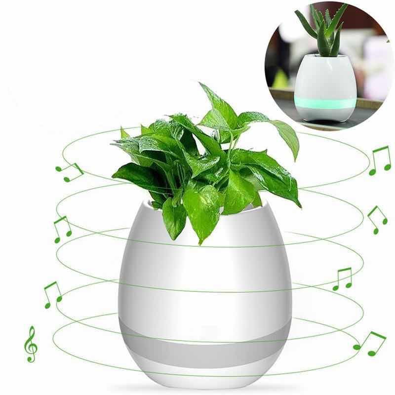 Rechargeable Touch Mini Egg Shape Flowerpot | Music Bluetooth Speaker | Swiftwintek