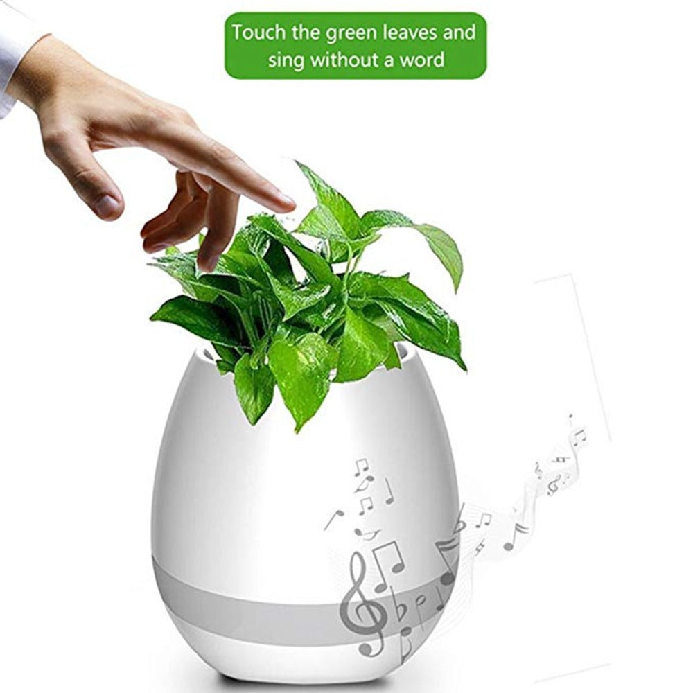 Rechargeable Touch Mini Egg Shape Flowerpot | Music Bluetooth Speaker | Swiftwintek