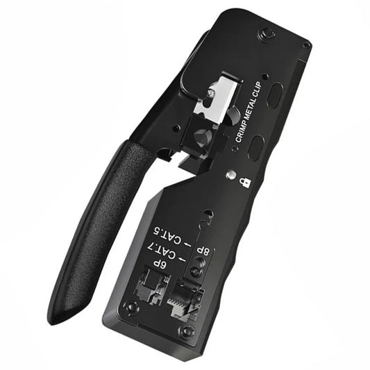 ZoeRax All-in-One Pass Through Crimper for RJ45 RJ12 RJ11 Network Connectors - CAT5/5e/6/6a/7