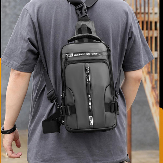 Nylon USB Charging Pack Chest Bags