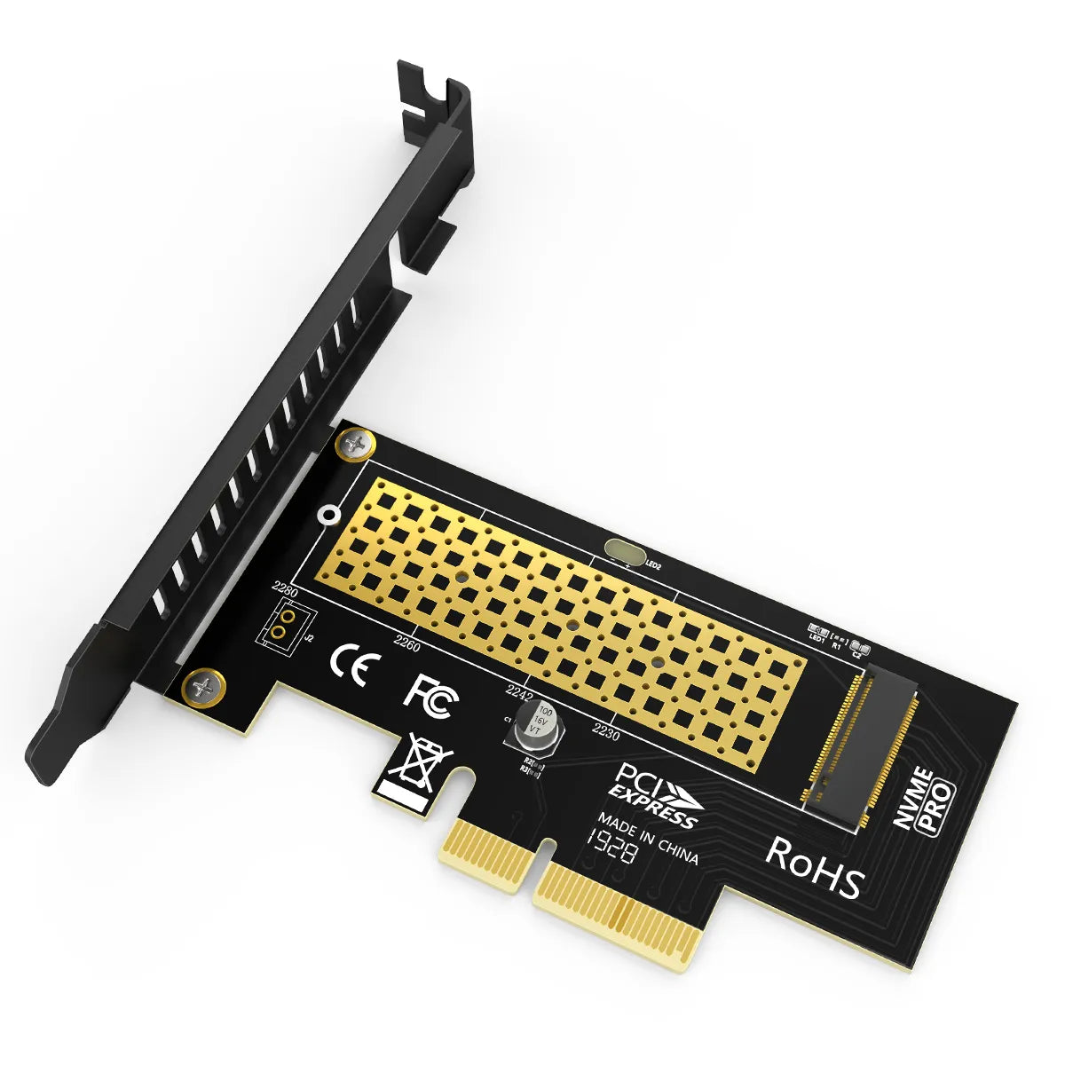 JEYI M.2 NVMe SSD auf PCIe 4.0 Adapterkarte – 64 Gbit/s PCIe4.0 X4 für Desktop-PC